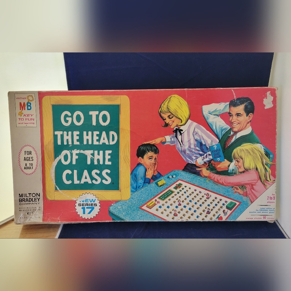 1967 Milton Bradley GO TO THE HEAD OF THE CLASS Series 17 Vintage